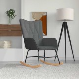 Cumpara ieftin Scaun balansoar, gri &icirc;nchis, material textil