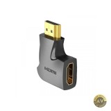 Adaptor Video Vention Angled HDMI - HDMI 4K Negru AIPB0