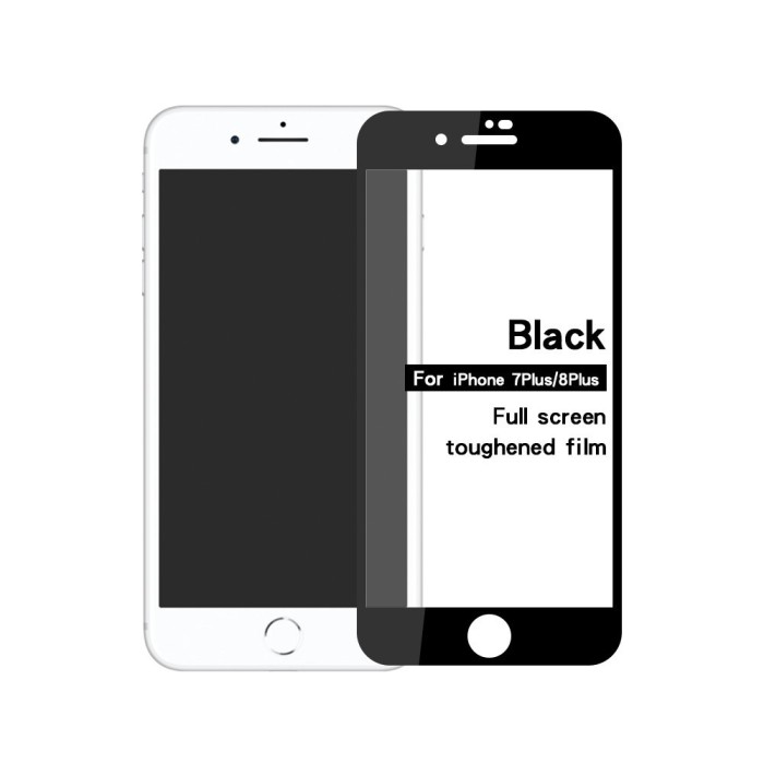 Folie sticla flippy&Acirc;&reg; pentru apple iphone 7/8 plus 111d negru