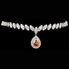 Colier placat cu Aur 18K si Diamante, Artemis Platinum &amp;amp; Red foto