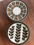 Set de farfurii pe desert Vintage Boch Belgium -modelele Bernadette și Rambouilette (anii 60')