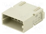 Conector ILME HDC MIXO tată 17 pini 10A 250V inserturi contact crimp
