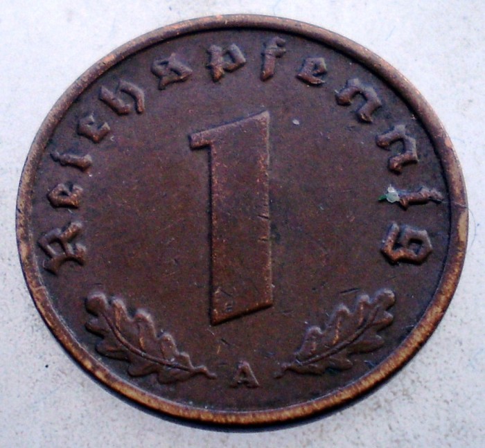 2.726 GERMANIA 1 REICHSPFENNIG 1938 A