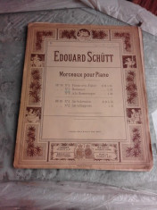 MORCEAUX POUR PIANO - EDOUARD SCHUTT (PARTITURA) foto