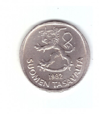 Moneda Finlanda 1 markka 1982, stare foarte buna, curata foto