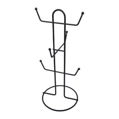 Suport vertical din metal pentru cani, Flores, negru mat, 360 mm