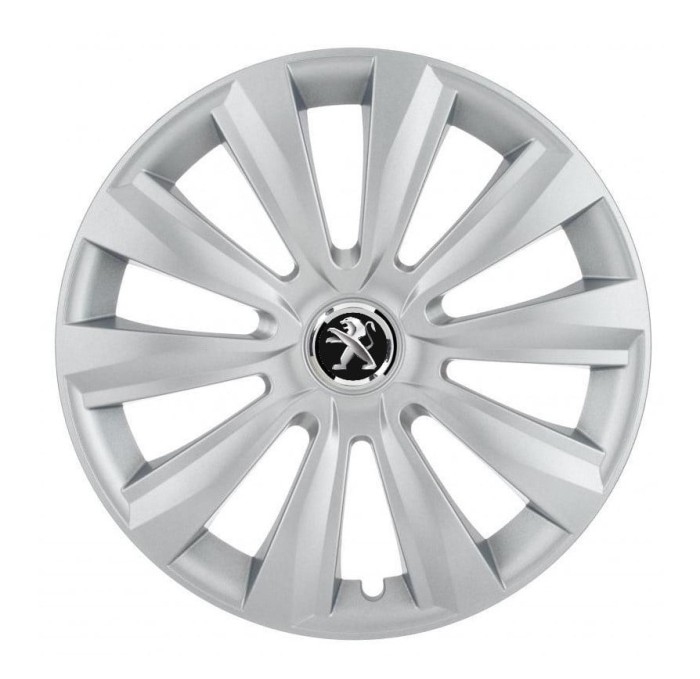 Set 4 Capace Roti, potrivite jantelor de R16, pentru Peugeot, model delta cromat