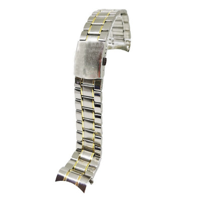 Bratara de ceas bicolora cu capete curbate 20mm, 22mm WZ2880 foto