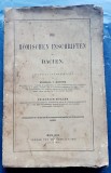 F130-I-Inscriptiile romane in Dacia Viena 1885 in germana. Stare buna.