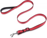 Lesa pentru caine Masbrill, reglabila, nailon/metal, rosu, 150 x 2,5 cm
