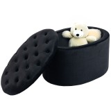 HOMCOM Banc de depozitare captusit cu spatiu de depozitare pentru hol dormitor sufragerie 71 x 52 x 42 cm negru | Aosom Romania