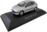 Macheta auto Peugeot 206 1999 scara 1:43 argintiu