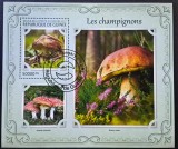 Ciuperci - Guineea 2017 - Coliță Poștală Boletus edulis &amp; Suillus Les champignons (Ștampilată / CTO) CP1_II