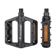 Set 2 Pedale Bicicleta din Aluminiu, Anti-alunecare, Rezistent la Apa si Praf, pentru MTB, BMX, Cursiera, Negru foto