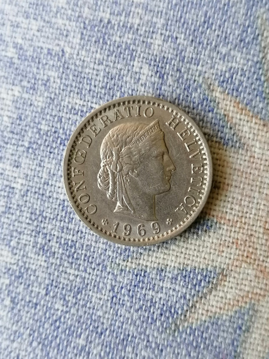 MONEDA 20 rapen 1969 B. ELVETIA.