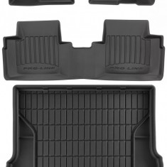 Set Covorase Auto Cauciuc Negro Toyota Avensis 3 2008-2015 Pro Line Tip Tavita 3D 3D407398 + Tavita Portbagaj Negro Toyota Avensis 3 2008-2015 Combi T