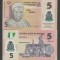 NIGERIA 5 NAIRA 2009 UNC [1] P- 38b.1 , necirculata