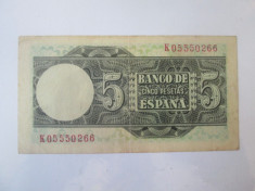 Spania 5 Pesetas 1948 foto