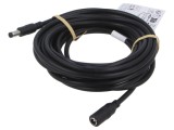 Cablu DC Goobay 5m 5,5x2,1mm mufă și soclu drept negru