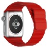 Curea iUni compatibila cu Apple Watch Ultra/SE/8/7/6/5/4/3/2/1, 44mm, Leather Loop, Piele, Red