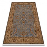 Covor L&acirc;nă KESHAN franjuri, Cadru oriental 7875/53544 bej / albastru, 160x230 cm