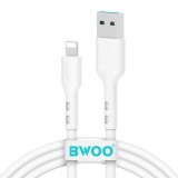 Cablu Date si Incarcare USB-A - Lightning BWOO X172L, 18W, 1m, Alb