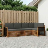 vidaXL Set canapea sectională cu pernă 4 pcs Natural și Antracit 3384353