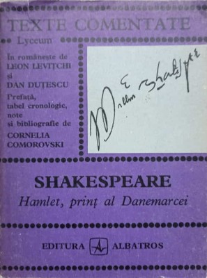 HAMLET, PRINT AL DANEMARCEI, TEXTE COMENTATE-WILLIAM SHAKESPEARE foto