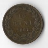 Moneda 10 bani 1867 - Romania, Heaton, Cupru (arama)