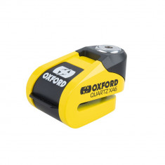 Antifurt moto/blocator disc cu alarma Oxford Quartz XA6, galben/negru