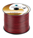 Cablu difuzor cupru 2x0.35mm rosu/negru 1m Cabletech KAB0381