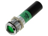 Lampă LED verde plată 230VAC &Oslash;14mm IP67 CML INNOVATIVE TECHNOLOGIES 19350235