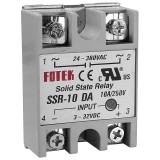 Releu Solid State SSR-10 DA, 10A, 24-380VAC, Comanda 3-32VDC, Fotek, SPST-NO