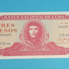 Cuba 3 Pesos 1988 'Che Guevara' UNC serie: CD06 764291