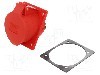 Conector alimentare AC, IEC 60309, IP44, 32A, 400V AC, 5 pini, PCE - 425-6