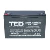 Acumulator Plumb Acid 6V 13Ah TED Baterie Stationara UPS Sisteme Alarma Jucarii Masinute Electrice Lanterne
