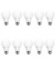 Set 10 Becuri LED 10W (60W) Drimus DL-3100, E27, 810lm, Lumina Calda 3000K, Glob, 25000h