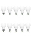 Set 10 Becuri LED 10W (60W) Drimus DL-3100, E27, 810lm, Lumina Calda 3000K, Glob, 25000h