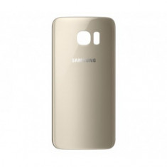 Capac Baterie cu geam camera / blitz , Samsung Galaxy S7 Edge G935 Gold Orig Swap (serie razuita)