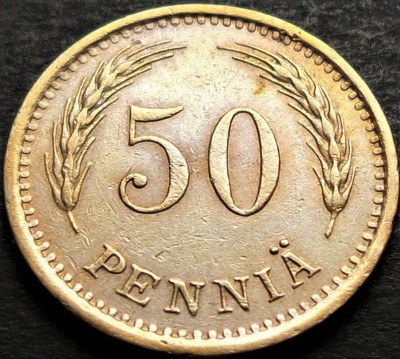 Moneda istorica 50 PENNIA - FINLANDA, anul 1939 *cod 240 A = excelenta foto