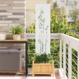 vidaXL Ecran de intimitate pentru grădină Floral Alb 32 x 140 cm 876225