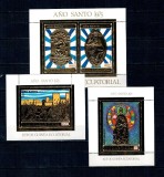 Guinea Ecuatoriala 1975 - Anul Sf&acirc;nt, religie, arta, set colite neuzate