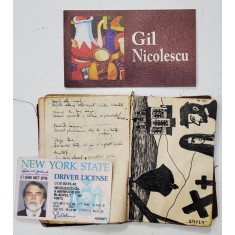 CARNETEL DE SCHITE SI INSEMNARI SI LICENTA DE SOFER DIN S.U.A. ALE PICTORULUI ROMAN GIL NICOLESCU ( 1942-2020)