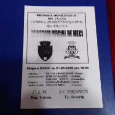 program CSM RM. Valcea - Drobeta Tr. Severin