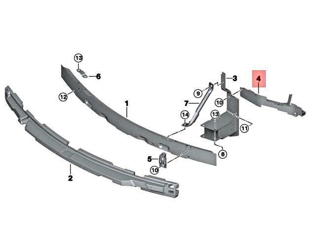 Suport fixare far Bmw X5 (F15), 10.2013-03.2019, Fata, partea Stanga, Aftermarket