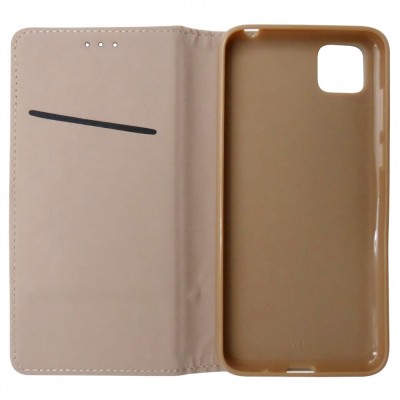 Husa tip carte cu stand Smart Magnet aurie pentru Huawei Y5p (2020) foto