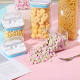 Cutii de Depozitare Alimente, Flippy, Set din 5 Cutii de tip Container, 1x0.5 l, 2x0.8 l, 1x1.2 l, 1x1.9 l, Recipiente pentru Cereale in Bucatarie, Tr