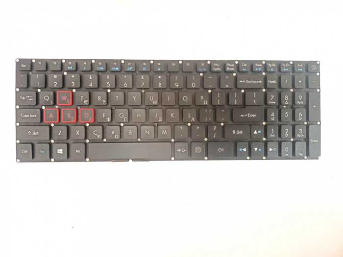 Tastatura Laptop, Acer, Aspire Nitro V15 VN7-593G, cu iluminare, layout GR (greaca)