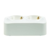 Priză dublă Schuko aplicată 16A alb Forix - LEGRAND