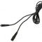 Cablu DC 5,5/2,5mm mufă și soclu drept negru 1x0,5mm2